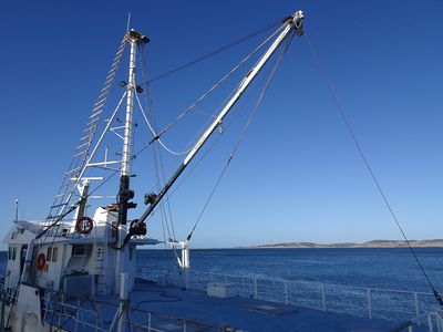 External ladder on a crane