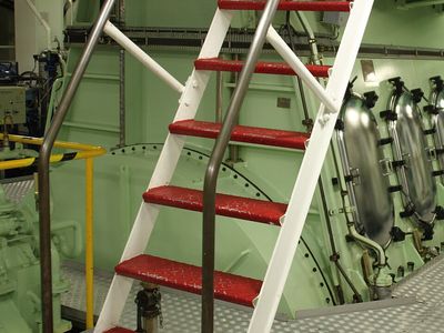Engine-room stairs